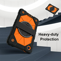Étui antichoc 3 couches pour Lenovo Tab One 8.7 K9 TB305FU 2025 avec support rotatif à 360°, dragonne et bandoulière, bicolore, pour enfants, OEM ODM