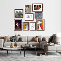 Cadre photo en bois massif A4 en chêne, écologique et tendance, avec impression numérique multicolore, pour mur ou table, vente en gros
