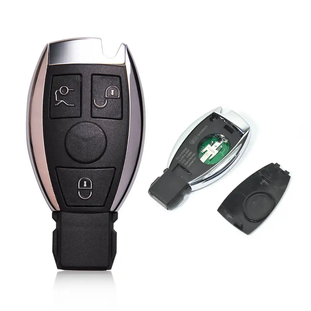 Chave de carro controle remoto inteligente, chave de carro com 3 botões nec 433mhz para mb após 2000 anos