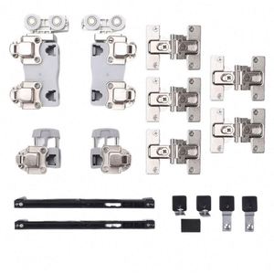 Herrajes para Puertas Plegables de Armario WEKIS de Aleación de Zinc y Aluminio, Mecanismo de Cierre Suave, Amortiguador Silencioso, Sistema de Empuje y Tracción para Cocina y Sala de Estar - Product Image 2