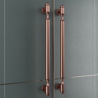 Poignée de porte principale de luxe robuste pour porte intérieure, poignée en bois et verre, poignée de traction en acier inoxydable, accessoires de quincaillerie