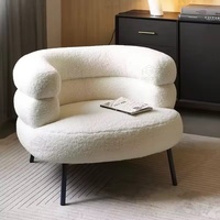 Fauteuil individuel moderne ZSZM en velours capitonné, cuir durable pour la maison, le bureau, le salon, la détente et la vanité