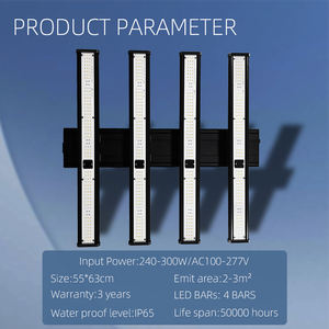 תאורת לד לגידול צמחים בעוצמה גבוהה 240W <span class=keywords><strong>300W</strong></span> ספקטרום מלא לגידול צמחים רפואיים, פירות וגידול חקלאי 4 פסי תאורה - Product Image 3