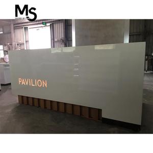 Mesa de lavado de manos portátil salón personalizado fábrica de muebles de recepción MDF diseño interior alto moderno al por mayor para dormitorios de uñas - Product Image 1