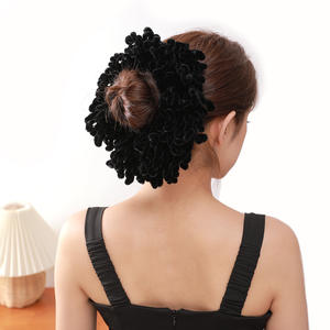 जंबो फर एक्स्ट्रा लार्ज विंटर फ़्लफ़ी आलीशान वेलवेट स्क्रंची मुस्लिम ओवरसाइज़्ड हेयर टाई विशाल वॉल्यूमाइज़र हिजाब वॉल्यूमाइज़िंग स्क्रंचीज़ - Product Image 5