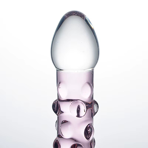 Dildo de cristal transparente de tamaño grande con cuentas extendidas, producto para adultos para el placer de la masturbación femenina, venta al por mayor. - Product Image 3