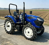 Tracteur agricole miniature automatique 4x4 de 50 CV, tracteur compact pour ferme, personnalisable avec cabine d'opérateur et pompe