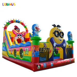 Custom Cartoon Jumping Castle 6 To8 Ys With Slide Inflatable Bouncer bouncy Castle Slide Inflatable Commercial Dry Slide