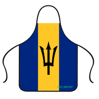 Tablier d'artisanat de cuisine avec drapeau d'Antigua pour hommes et femmes, idéal pour la maison, la cuisine, la restauration, les chefs, les grillades, les bistrots, la pâtisserie et le barbecue