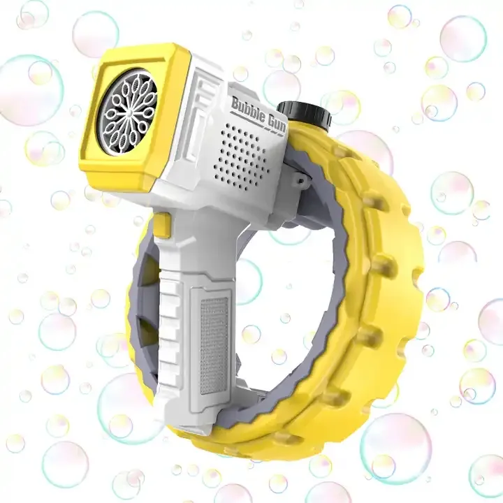 Kid Outdoor Speelgoed Armband Elektrische Bubble Gun Speelgoed Plastic Bubble Shooter Pistool Led Light Blower Gun Machine Soep