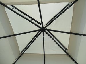 3X3M Outdoor Dubbele Dak Tuinhuisje Tent Met Blad Ontwerp Zijwand Tuin Metalen Tuinhuisje Met Dubbele Dak - Product Image 2