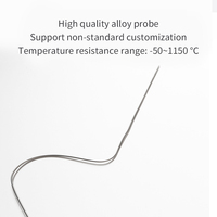 Termopar Blindado WRNK-171, Sensor de Temperatura con Sonda Tipo K Enchufable, Resistencia a Altas Temperaturas con Relleno de Óxido de Magnesio