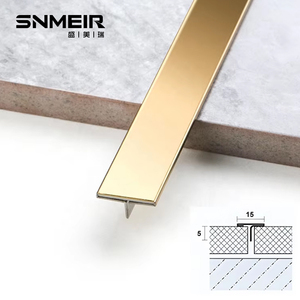 Embellecedor de esquina de acero inoxidable Metal decorativo Perfil en T de acero inoxidable Borde de azulejo Embellecedor de esquina - Product Image 4