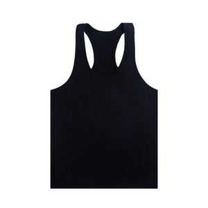 Camiseta sin mangas de gimnasio para hombre con logotipo personalizado 100% algodón tejido para deportes y entrenamiento físico muscular - Product Image 1