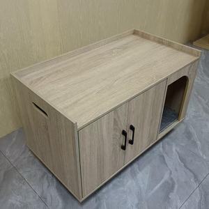 Apartamento pequeno Household Cat Villa Cage One Room One Hall Um ninho de banheiro Botão do toalete Cat Cabinet House Table - Product Image 4