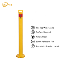 KAVASS En stock : Poteau de sécurité amovible en acier de 89 mm avec base en saucer, prix usine