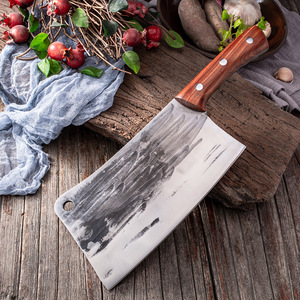 Juego de Cuchillos Forjados con mango de sándalo rojo, cuchillos de cocina <span class=keywords><strong>para</strong></span> uso doméstico <span class=keywords><strong>para</strong></span> picar, <span class=keywords><strong>cortar</strong></span> huesos grandes, matar <span class=keywords><strong>carne</strong></span>, <span class=keywords><strong>cuchillo</strong></span> de cerdo - Product Image 2