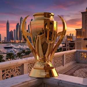 Trofeo di Calcio in Metallo Placcato Oro Personalizzato con Logo Inciso, Campione di Lusso, Consegna Rapida in 15 Giorni, Premio per Vincitori OEM - Product Image 5