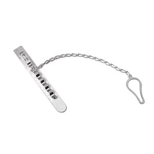 Fermacravatta Zinnia in Argento Sterling 925 con Catena, Accessorio per Abbigliamento Formale - Product Image 2