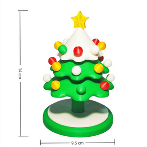 Árbol de Navidad Giratorio de Plástico Impreso en 3D y Papá Noel, Adorno Coleccionable de Navidad, Juguete de Rompecabezas - Product Image 2