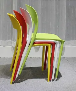 Gran oferta, silla apilable de polipropileno comercial con agujero sobrenatural italiano fuerte, silla de PP sin brazos, sillas de comedor de plástico - Product Image 2