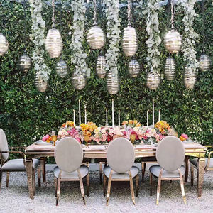 Luxury Design Wedding Used Aluminum Banquet <b>Chairs</b> Restaurant <b>White</b> Round Back Gold <b>Dining</b> <b>Chair</b> - Product Image 6