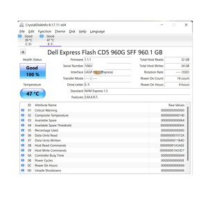 เซิร์ฟเวอร์ภายในใหม่ 960G SSD KCD5XLUG960G ขนาด 2.5 นิ้ว U.2 PCIE3.0 3D TLC NAND 701 ความเร็ว 800MB/วินาที ตัวเรือนอะลูมิเนียม - Product Image 2
