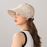 Sombrero de Pescador de Tela Vaquera para Mujer, Transpirable, para Verano, para Exteriores, Protección Solar, con Circunferencia de Cabeza Grande, para Actividades al Aire Libre