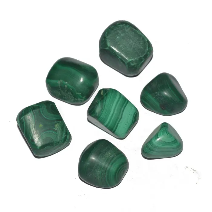 Beli Online Grosir Kustom Alami Permata Kristal Penyembuhan Asli Malachite Batu Jatuh dari Agate Ekspor