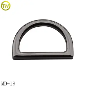 Nero forma D fibbia maniglia borsa di hardware accessori in metallo d anello per le borse 30 millimetri