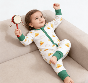 Conjunto <span class=keywords><strong>de</strong></span> Pijama <span class=keywords><strong>de</strong></span> Bambú para Bebé Recién Nacido, Mameluco con Cierre y 2 Piezas, Venta al por Mayor, Listo para Enviar, Ropa <span class=keywords><strong>de</strong></span> Dormir Suave - Product Image 4