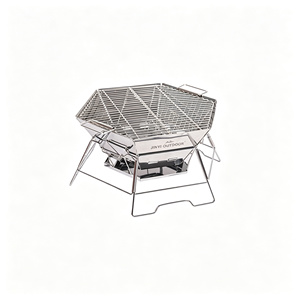 Parrilla de Carbón Portátil Plegable de Acero Inoxidable para Exteriores, Horno de Leña para Acampar, Estufa para Cocinar - Product Image 1