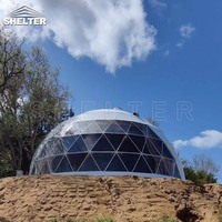 8 mètres de diamètre étanche Pvc Igloo dôme géodésique grand salon professionnel extérieur Glamping maison pour salle à manger Application