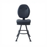 Chaise de poker de casino moderne en cuir avec pieds en métal, hauteur réglable, pivotante à 360 degrés, pour usage commercial (vente en gros)