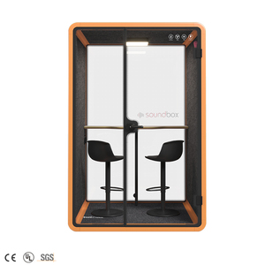 กล่องเสียง ตู้โทรศัพท์ ห้องประชุม สํานักงาน ระบบเสียง ตู้เก็บเสียง 2 ที่นั่ง - Product Image 1