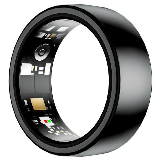 OEM Stainless Steel Smart Ring Health Tracker App Control for Couples IP68 Waterproof Heart Rate Blood Pressure Monitoring Sleep