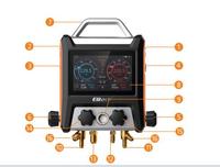 Manomètre numérique intelligent Elitech MS-4000 à 4 voies avec transmetteur de pression micro-métrique pour raccordement de climatisation