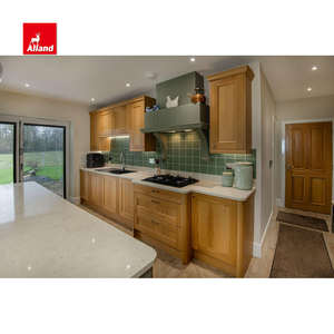 Muebles de Cocina Modelo Nuevo de Madera de Arce Teñida a Mano Estilo Americano Alland Green Island, Diseños Mini para Cocinas <span class=keywords><strong>Pequeñas</strong></span> - Product Image 4