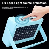 Lanterne rechargeable au lithium ultra-lumineuse, indice de protection IP65, à intensité variable, portable, lampe de secours solaire pour la maison, lampe de camping LED, projecteur