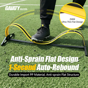 Nuovissimo Design 2026: Set da 3 <span class=keywords><strong>Ostacoli</strong></span> Pieghevoli Regolabili in Altezza <span class=keywords><strong>con</strong></span> Rimbalzo Automatico per Allenamento di Agilità e Velocità nel Calcio - Product Image 5