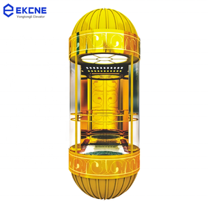 Ascenseur panoramique commercial à installation rapide, 1000 kg, vue à trois côtés, 6 étages, avec système magnétique, pour observation commerciale - Product Image 1