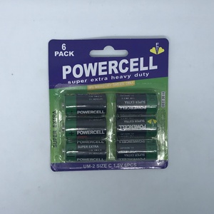 แบตเตอรี่คาร์บอนซิงค์ R14 UM2 ขนาด C 1.5V ปลอดสารปรอท สำหรับของเล่น ยอดขายดีที่สุด - Product Image 5