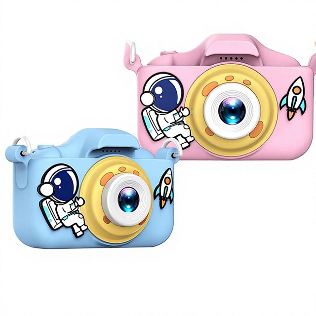 Cross-border X5S Kids Camera HD Cartoon Design Video Recording Dual Cameras Mini Toy Gift 2-inch Screen TF Memory Card
