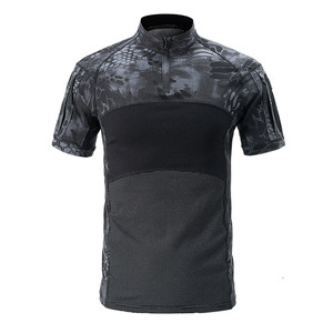 Drop Shipping maglietta tattica mimetica da uomo manica corta ragazzo <span class=keywords><strong>CS</strong></span> giochi T-Shirt cotone mimetico da uomo camicie morbide traspiranti - Product Image 3