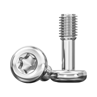 Vis Torx à six lobes en acier inoxydable 304, tige réduite, tête ronde, pour panneaux de couvercles d'accès d'équipement