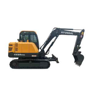 Excavatrice d'occasion Hyundai HX60PRO, poids opérationnel de 6 tonnes, excavatrice hydraulique sur chenilles d'occasion avec une capacité de godet de 0,21 m³ - Product Image 1