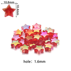 Cuentas acrílicas iridiscentes de Taosheng para la fabricación de joyería, cuentas sueltas de 10 mm, accesorios para manualidades. - Product Image 3