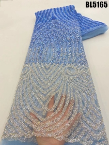 Supoo <span class=keywords><strong>Afrique</strong></span> Mode Noir Mixte Or Ombre Broderie Française Perlée Sequin Dentelle Tissu Perlé Dentelle Tissu De Luxe pour les Mariages - Product Image 5
