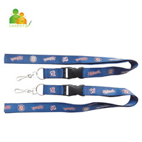 Lanière personnalisée en polyester avec logo sur mesure, fabrication chinoise, pour porte-clés et porte-badge d'identification