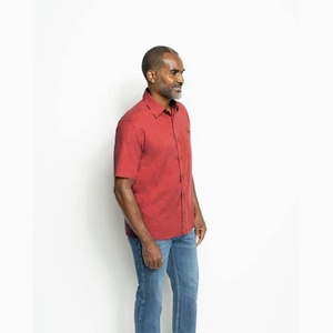 Chemise à manches courtes pour homme en spandex/polyester et coton extensible avec col montant, logo personnalisé, tissu respirant - Fournisseur ODM - Product Image 5